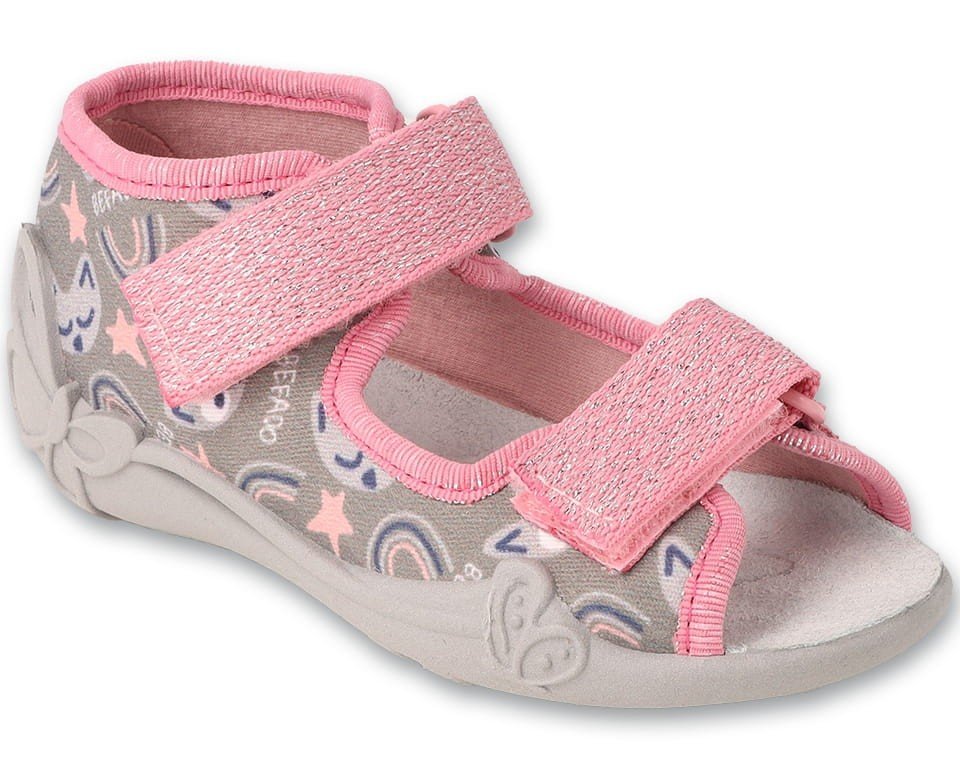Kapcie dziecięce Befado 342P064 sandałki dziewczęce na rzepy-23