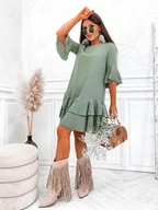 Sukienki - Royalfashion Lniana damska sukienka mini-L/XL - 41 - miniaturka - grafika 1