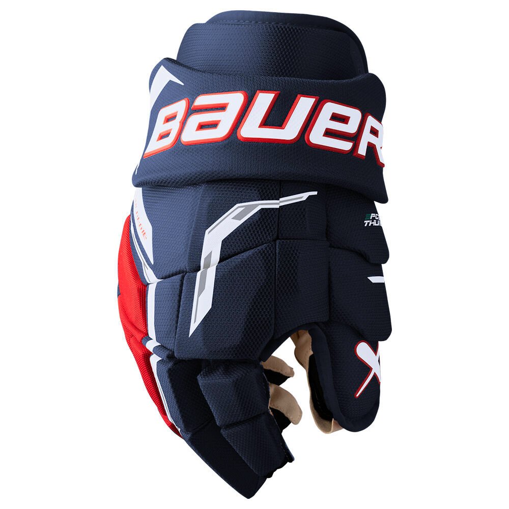Rękawice hokejowe Bauer Supreme F50 PRO Navy/Red/White Intermediate 12″