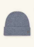 Czapki damskie - Tommy Hilfiger Kaszmirowa Czapka blau - miniaturka - grafika 1