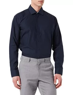 Seidensticker Męska koszula biznesowa - ekstra slim fit - nie wymaga prasowania - kołnierz kent - długi rękaw - 100% bawełna, granatowy, 38 - Koszule męskie - miniaturka - grafika 1
