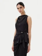 Bluzki damskie - Rinascimento Bluzka CFC0019901002 Czarny Regular Fit - miniaturka - grafika 1