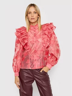 Koszule damskie - Custommade Koszula Brielle 999323207 Różowy Regular Fit - grafika 1