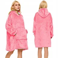 Koce - Ciepła Bluza Koc Oversize Xxl 2W1 Gruba Futrzak - miniaturka - grafika 1