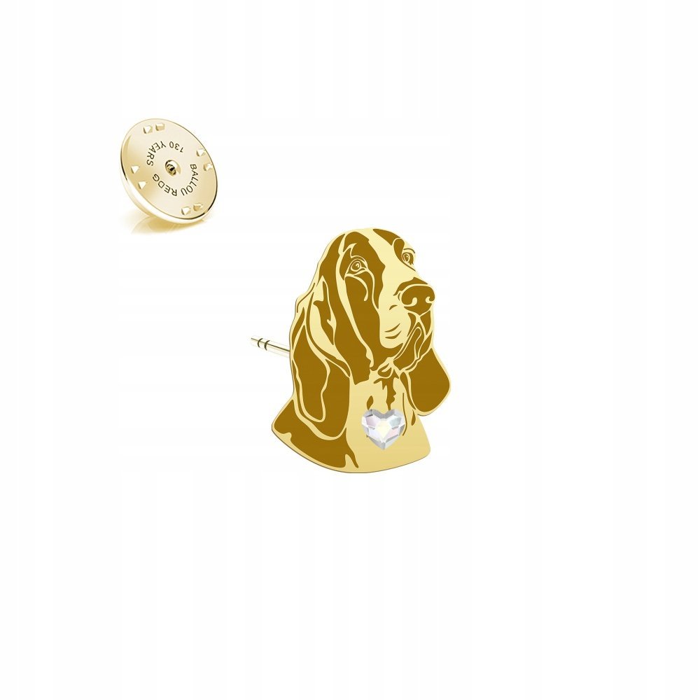 Wpinka Złota z psem Bracco Italiano SREBRO 925 Biżuteria Kobieta DEDYKACJA