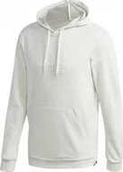 Bluzy męskie - Adidas Bluza męska adidas Brilliant Basics Hooded biała GD3833 : Rozmiar - S - miniaturka - grafika 1