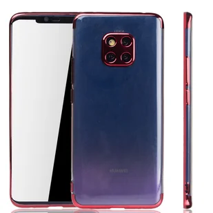Etui na telefon Huawei Mate 20 Pro Red - Clear - TPU Silicone Case Backcover w kolorze przezroczystej czerwieni - Etui i futerały do telefonów - miniaturka - grafika 1