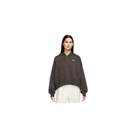 Koszulki i topy damskie - Nike W NSW Jrsy OS Po Hoodie Długa koszulka damska - miniaturka - grafika 1
