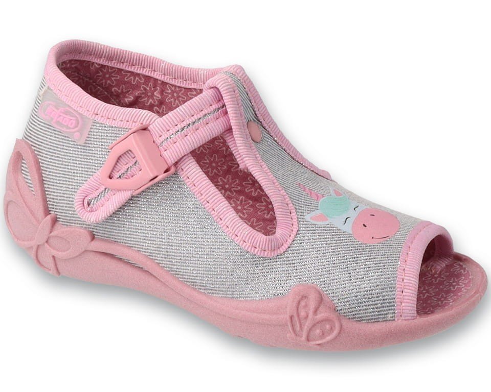 Sandałki dziecięce Befado 213P145 kapcie dziewczęce odkryte na zapinki-23