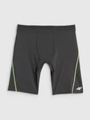 Spodnie sportowe męskie - 4F Legginsy kolarki do biegania szybkoschnące męskie - czarne XL - miniaturka - grafika 1