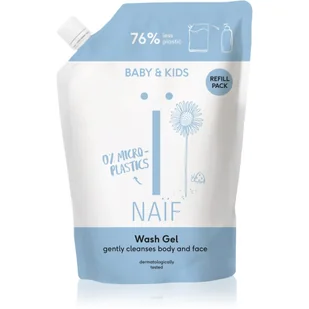Naif Baby & Kids Wash Gel oczyszczający żel do mycia dla dzieci i niemowląt napełnienie 500 ml - Kosmetyki kąpielowe dla dzieci - miniaturka - grafika 1