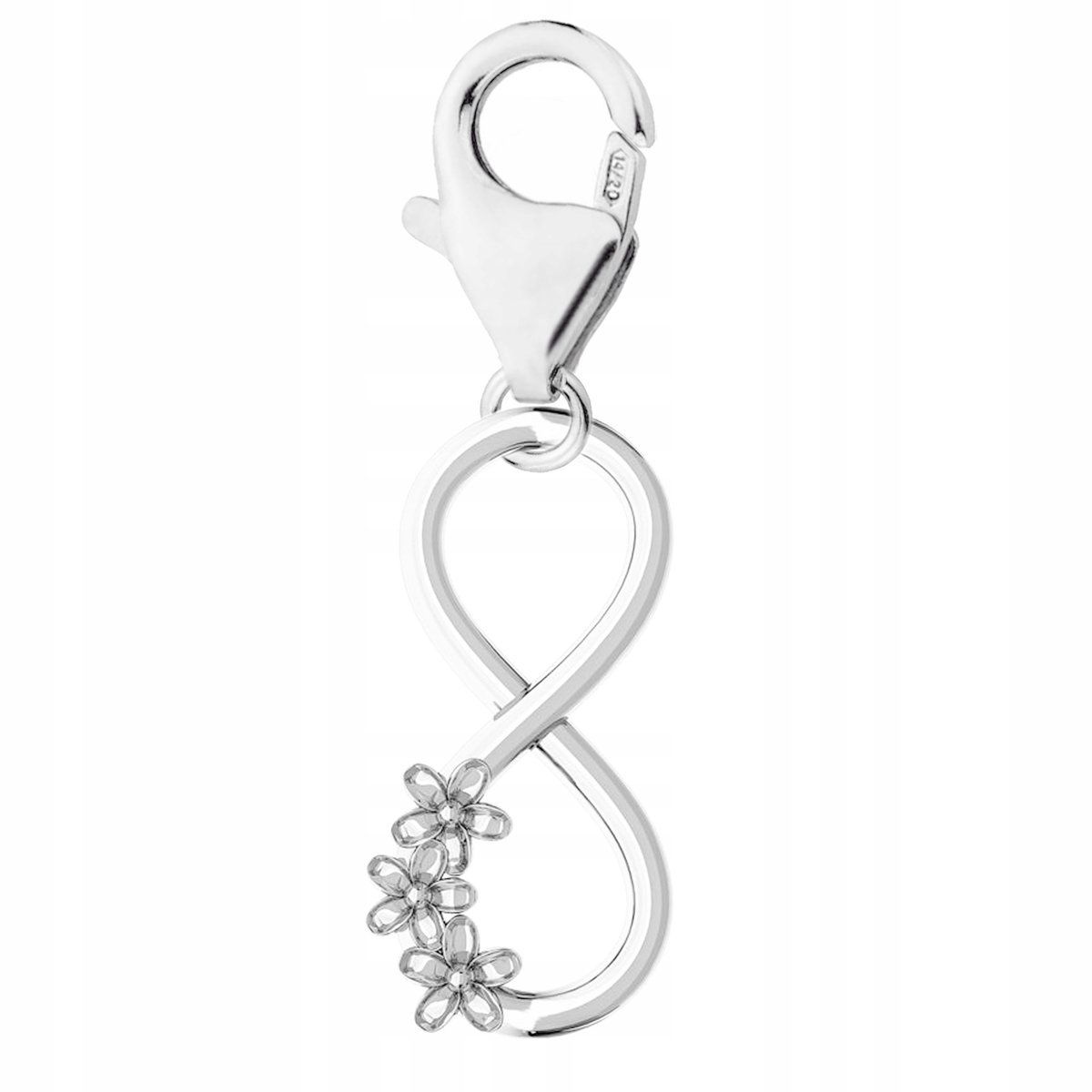 Zawieszka wiszący Infinity Kwiat srebro 925