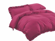 Pościel - Pościel  z falbanką Fuksja - 200x200 - 3 cz. - miniaturka - grafika 1