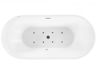 Wanna Wolnostojąca Led Z Hydromasażem 170 X 80 Cm Czarna Nevis Iii! - Wanny z hydromasażem - miniaturka - grafika 8