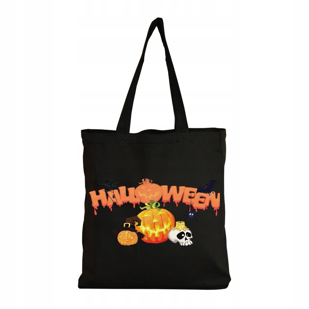 Eko Torba na ramię Zakupy Shopper Torebka Bawełniana Halloween Dynia #19