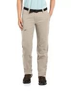 Spodnie damskie - Maier Sports Damskie spodnie trekkingowe Lulaka beżowy szary (Feather Gray) 76 232001 - miniaturka - grafika 1