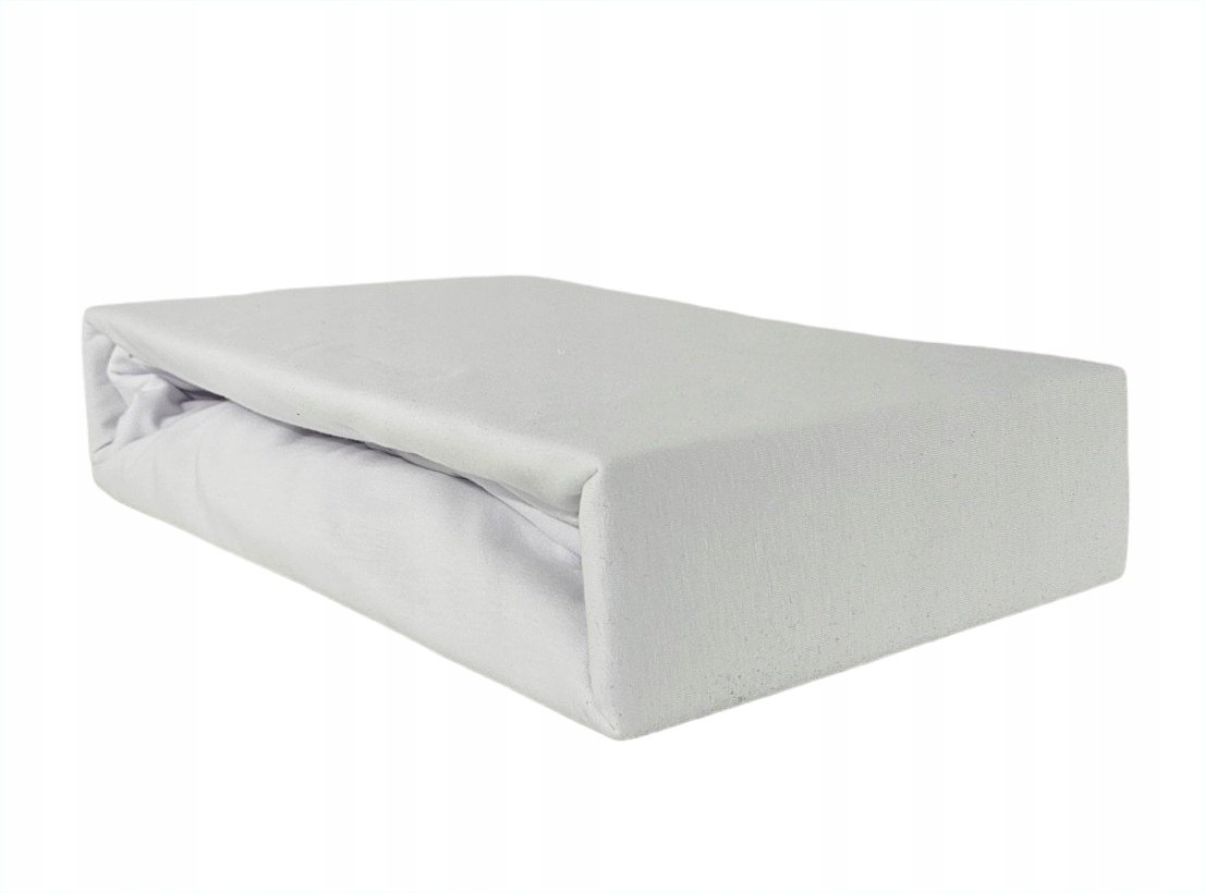 PRZEŚCIERADŁO Z GUMKĄ BIAŁE 100x220 Jersey PREMIUM GRUBE Bawełna 100%