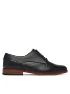 Półbuty męskie - Tommy Hilfiger Półbuty Hilfiger Leather Dress Shoe FM0FM05777 Czarny - miniaturka - grafika 1