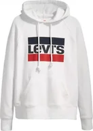 Bluzy damskie - Levi`s Levi's Graphic Standard Hoodie 184870058 białe XS - miniaturka - grafika 1