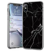Etui i futerały do telefonów - Wozinsky Marble żelowe etui pokrowiec marmur iPhone 11 Pro czarny - Czarny - miniaturka - grafika 1