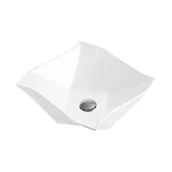 Umywalki - Mexen Elvira umywalka nablatowa 42 x 42 cm biała - 21894200 - miniaturka - grafika 1