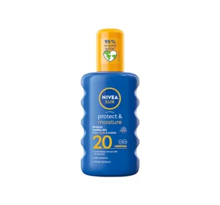 Nivea Nivea Sun - Nawilżający Balsam w sprayu do opalania SPF20 200 ml - Balsamy i kremy do opalania - miniaturka - grafika 1