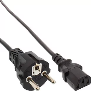 InLine Kabel zasilający Kabel Zasilający Typ F German prosty 3 Pin IEC C13 czarny 5m 16651C - Kable komputerowe i do monitorów - miniaturka - grafika 1