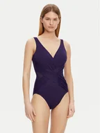 Stroje kąpielowe - Miraclesuit Strój kąpielowy Solid Crossover 6516689 Fioletowy - miniaturka - grafika 1