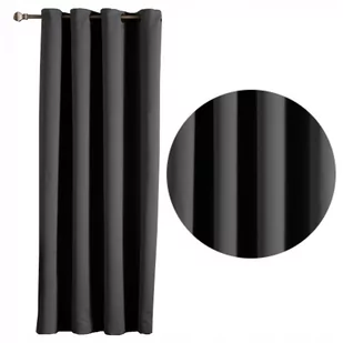 Zasłona Zaciemniająca Blackout 175x245 wys grafit - Zasłony - miniaturka - grafika 1