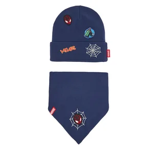 Zestaw Szalik i Czapka Spiderman Ultimate CEO-ACCCS-AW25-113SPRMV Granatowy - Czapki dla dzieci - miniaturka - grafika 1