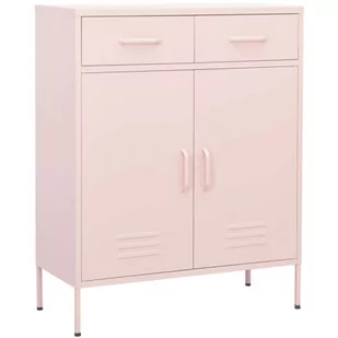 Różowa szafka wielofunkcyjna z 2 szufladami - Garu 3X - Szafki do salonu - miniaturka - grafika 1