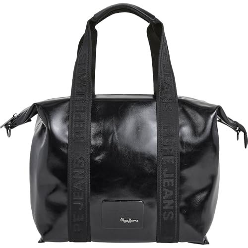 Pepe Jeans Damska błyszcząca torba Chelsea, czarna (czarna), jeden rozmiar, czarny (czarny), Rozmiar Uniwersalny