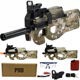 Karabin Automat Kulki Żel P90 Pistolet Wyrzutnia - Zabawki militarne Karabin Automat Kulki Żel P90 Pistolet Wyrzutnia - Zabawki militarne - miniaturka - grafika 1