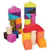Zabawki sensoryczne - Elemenosqueeze duży zestaw miękkie klocki B.toys - miniaturka - grafika 1
