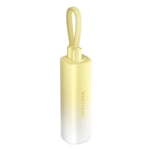 Powerbank 5000mAh Vention FHWY0 20W + kabel USB-C do lightning (żółty) - Powerbanki - miniaturka - grafika 1