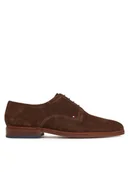 Półbuty męskie - Tommy Hilfiger Półbuty Hilfiger Thunit Suede Shoe FM0FM05377 Brązowy - miniaturka - grafika 1