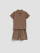 Bluzki dla niemowląt - Reserved - Bawełniany komplet - brązowy - miniaturka - grafika 1
