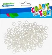Dekoratorstwo - Craft with Fun, Ozdoba dekoracyjna, perłowa, serduszka, 501926 - miniaturka - grafika 1