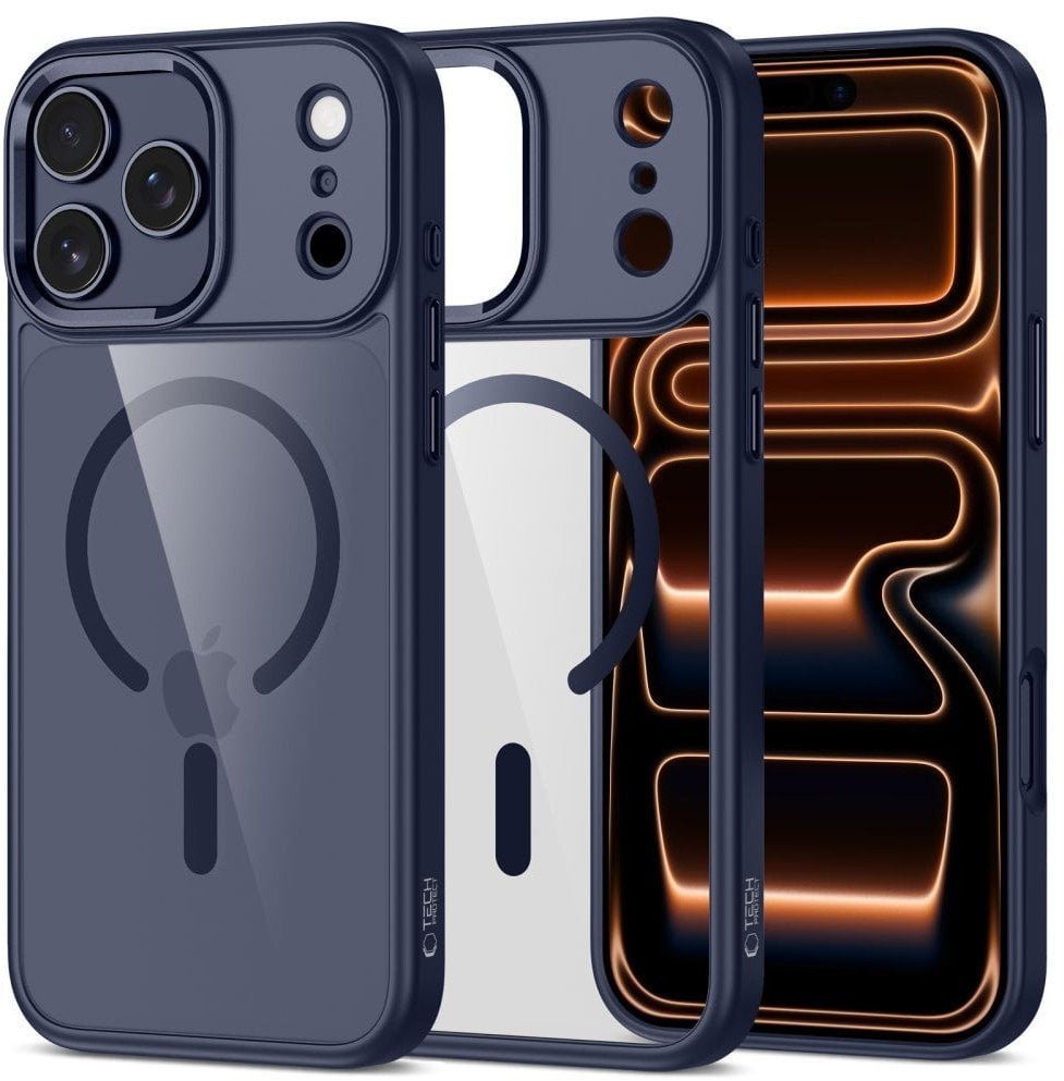 Etui Tech-Protect MagMat MagSafe do Apple iPhone 17 Pro Deep Blue/clear