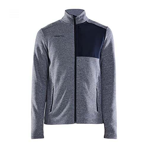 Craft ADV EXPLORE HEAVY FLEECE kurtka polarowa męska 3XL | Flow-Blaze | szczotkowana strona wewnętrzna | kieszeń na piersi z zamkiem błyskawicznym | bluza męska | odzież sportowa dla mężczyzn