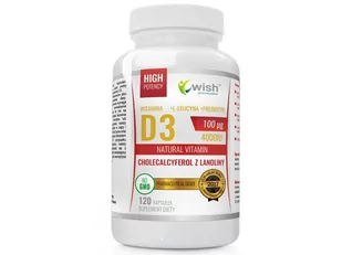 Wish Witamina D3 4000IU 120caps - Witaminy i minerały dla sportowców - miniaturka - grafika 1