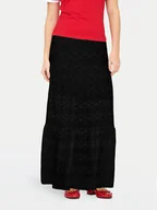 Spódnice - ONLY Spódnica maxi Luna 15353206 Czarny Regular Fit - miniaturka - grafika 1