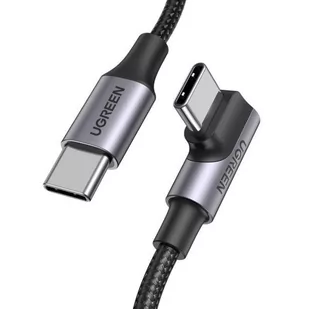 Kabel USB-C do USB-C, kątowy UGREEN US334 5A, PD 100W, 2m (czarny) - Kable USB - miniaturka - grafika 1