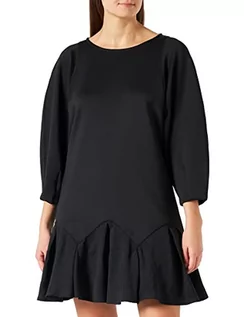 Sukienki - Sisley Damska sukienka 41HGLV025, czarna 100, 38 (DE) - grafika 1