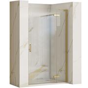 Ścianki i drzwi prysznicowe - Rea Drzwi prysznicowe Rea Hugo 90 Złote Szczotkowane + Adapter - miniaturka - grafika 1