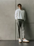 Spodnie męskie - Reserved - Spodnie jogger straight - szary - miniaturka - grafika 1