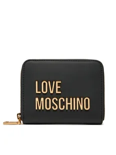 LOVE MOSCHINO Mały Portfel Damski JC5613PP1MKD0000 Czarny - Portfele - miniaturka - grafika 1