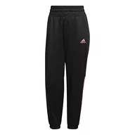 Spodnie rowerowe - adidas Długie spodnie damskie, czarny/liliowy, XL - miniaturka - grafika 1