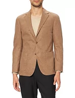Kurtki męskie - Hackett London Męska kurtka flanelowa Tan Jersey, 869tan, 46 - miniaturka - grafika 1