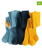 Rajstopy dziecięce - COOL CLUB Rajstopy (3 pary) w kolorze niebieskim, granatowym i żółtym - miniaturka - grafika 1